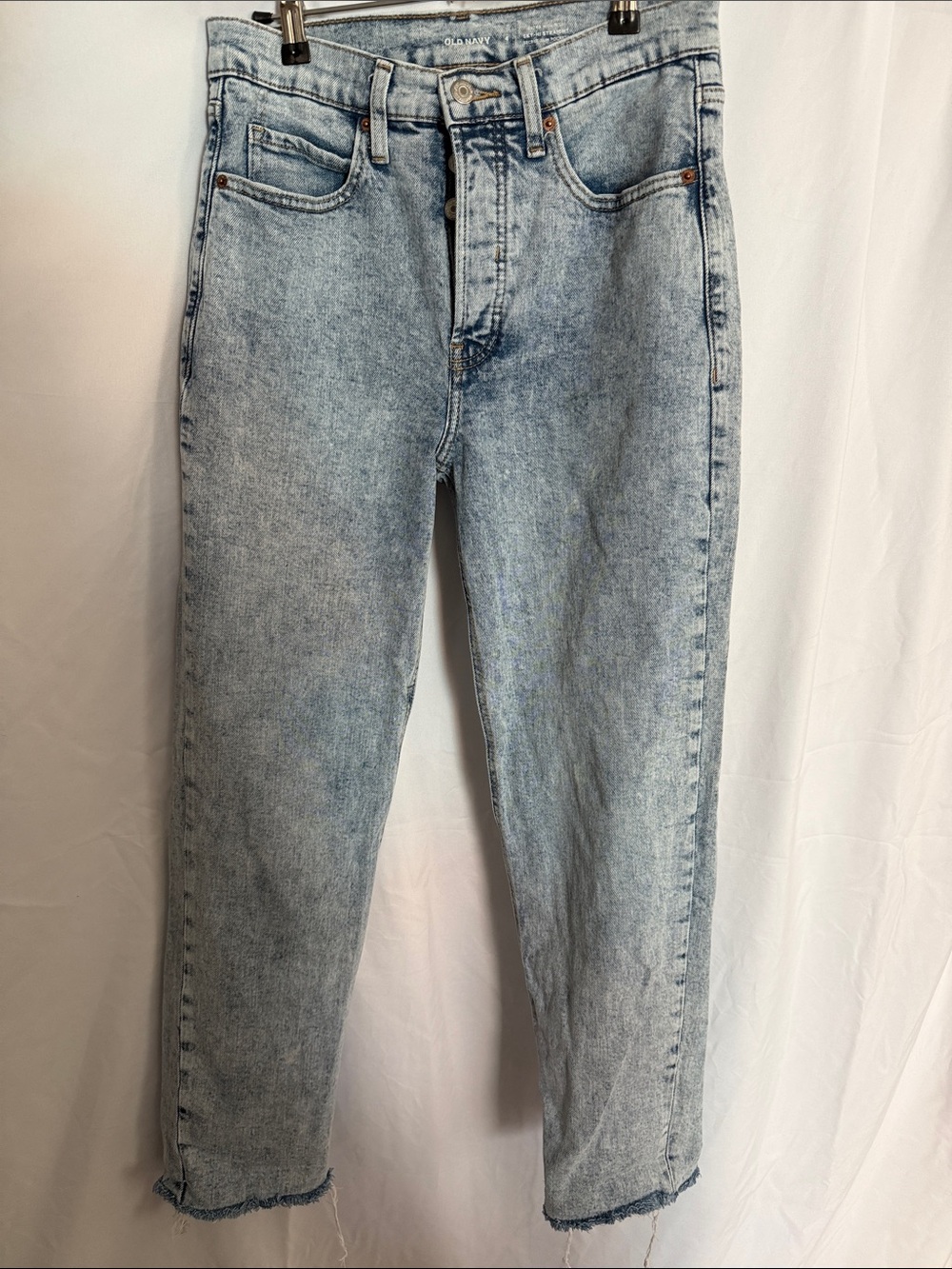 Old Navy extra hi rise, sky hi straight jeans